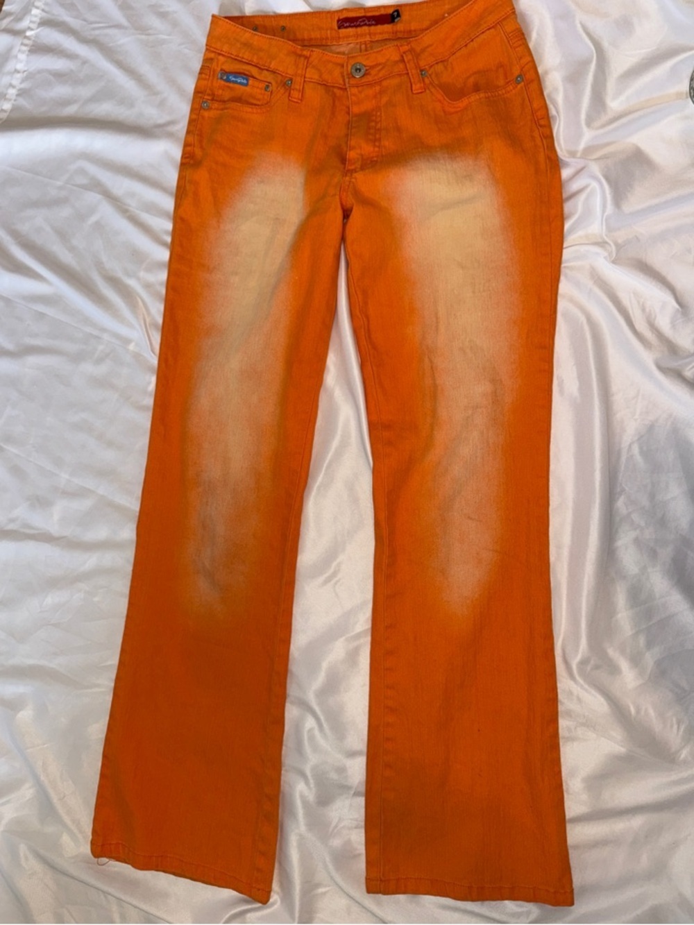 South Pole Orange Flare Jeans
